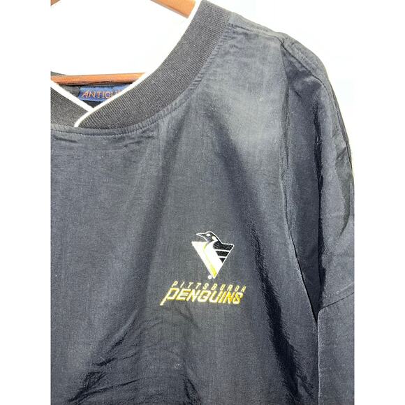 Vintage Pittsburgh Penguins Windbreaker Lightweight Jacket Antigua 90s 2XL XXL - Picture 3 of 9